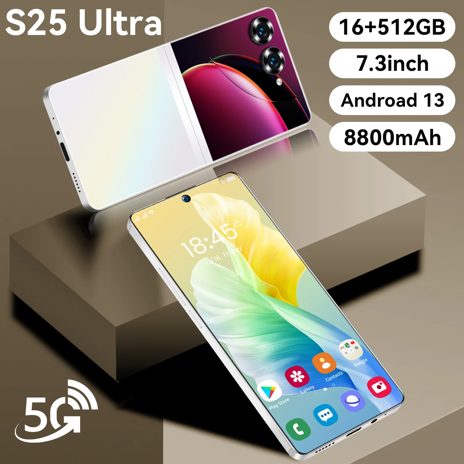 Mobile Phone S25 Ultra 16GB+512GB Original Big Sale Android 12 Cellphone 7-inch HD Smartphone 5g Wifi Cheap Phone 6800mAh