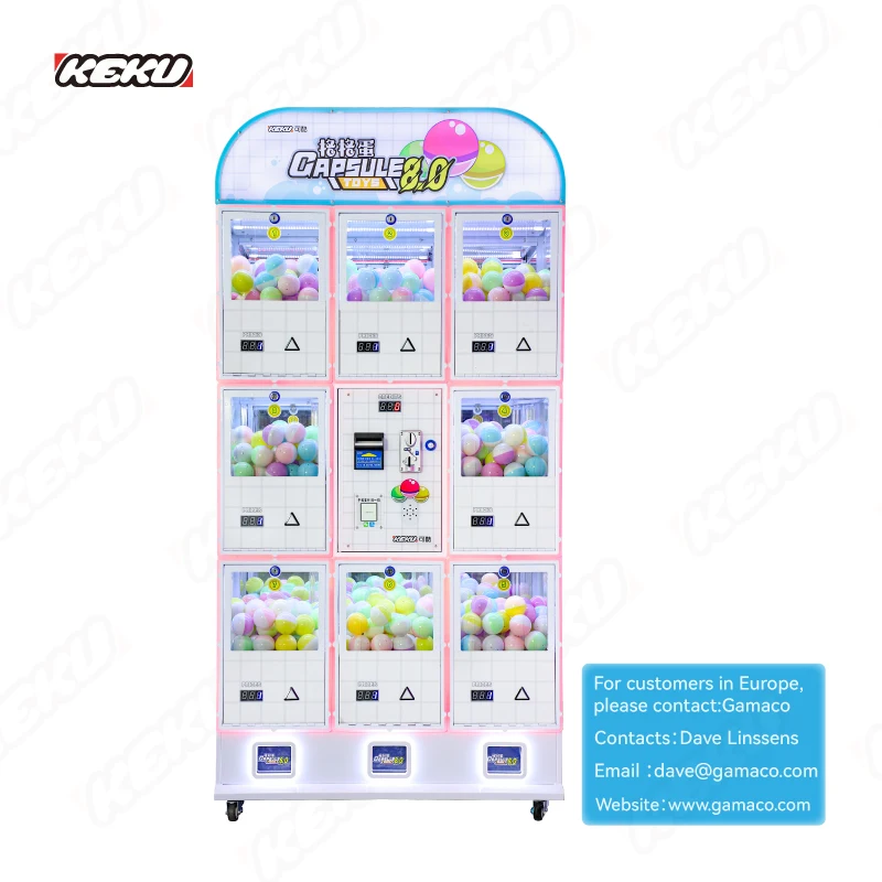 Coin operated capsule vending machine customizable capsule toy vending machine gashapon vending machine