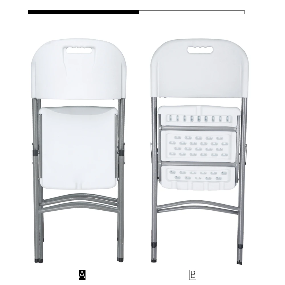 High quality portable white outdoor Used Wedding resin plastic folding chair folded for events parties party chairs and tables