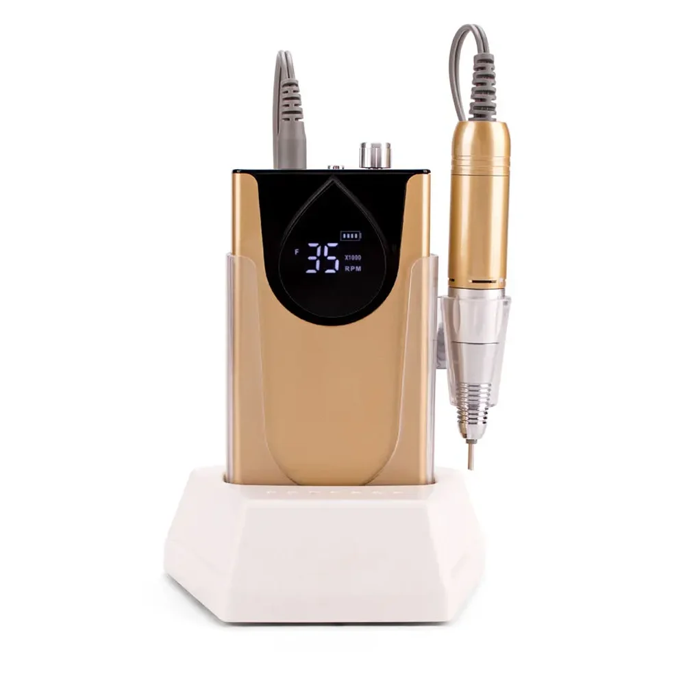 Wireless Portable Nails Brushless Motor Drill 35000 RPM Pro Electric Acrylic Nail Efile Grinder Machine Strong Drill for Nails