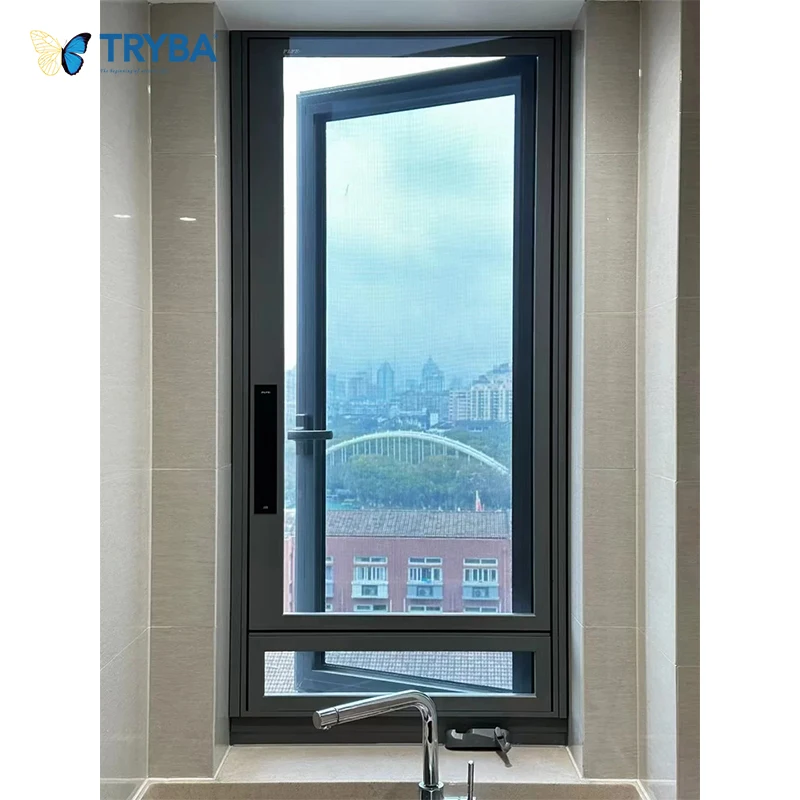 Thermal heat insulation IGU glaze hinged swing windows