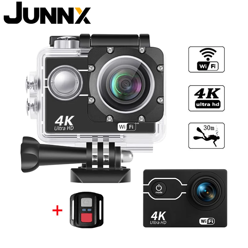 Factory Wholesale 170 Degree Wide-range Sight Ultra Display Sport Action Camera Deportiva 4k 60 fps