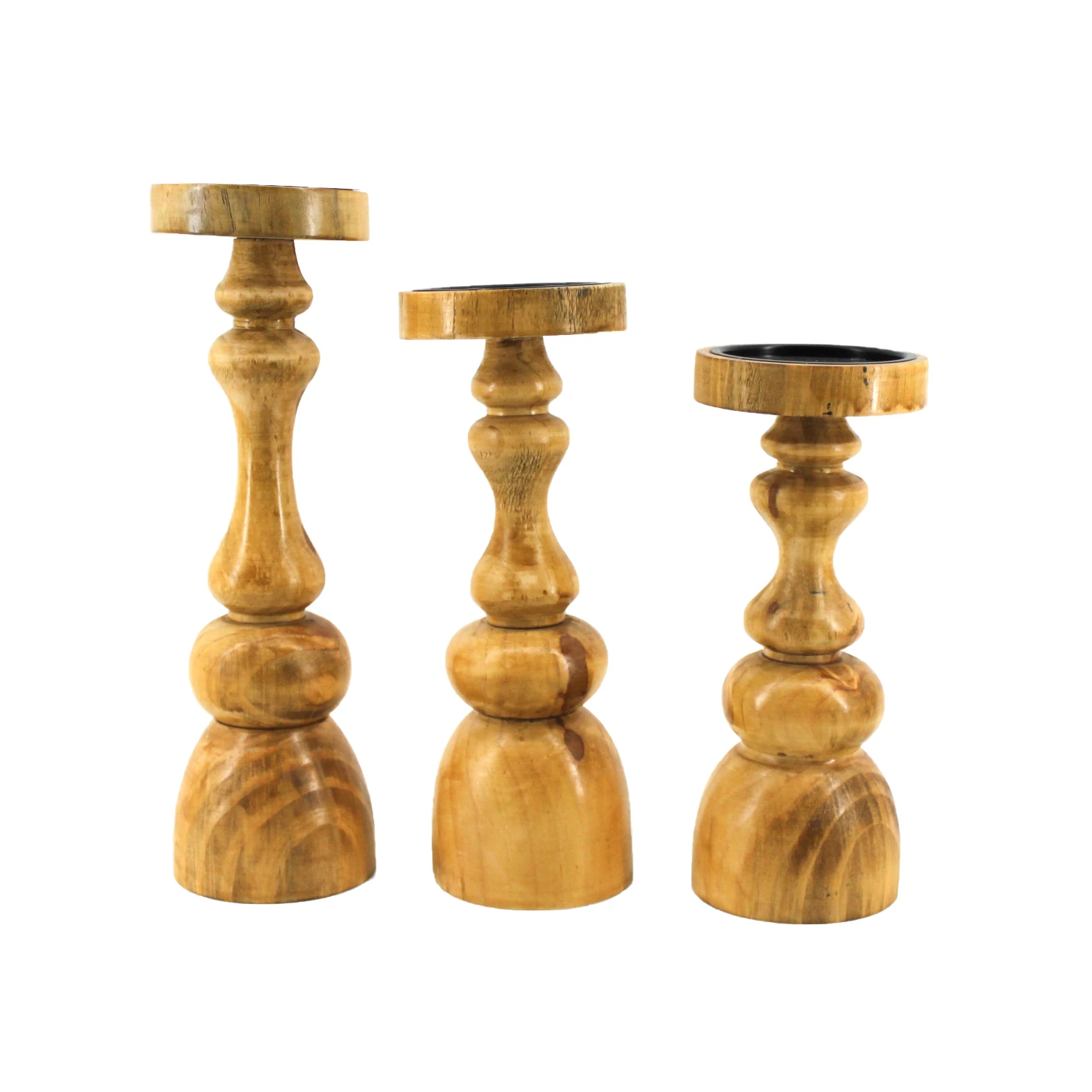 
Decorative Nordic Wooden Candle Holders Unfinished Wood wedding Candlestick decorations 