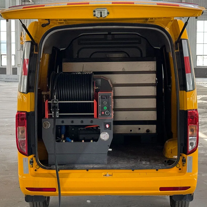 AMJET Energy saving 200bar 65lpm Remote control high pressure water jet sewer cleaning machine Truck Mount sewer Pressure Washer