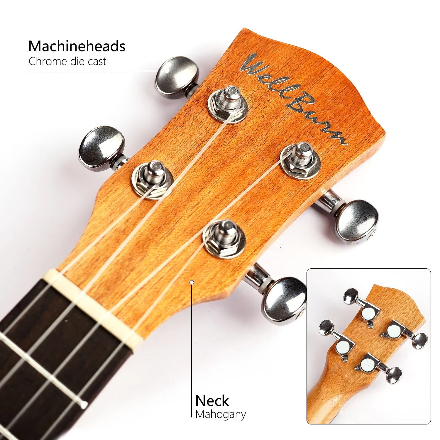 Oem custom high quality instrument guitar ukelele 21 23 26 30 inch soprano concert tenor baritone 4 string mahogany wood ukulele