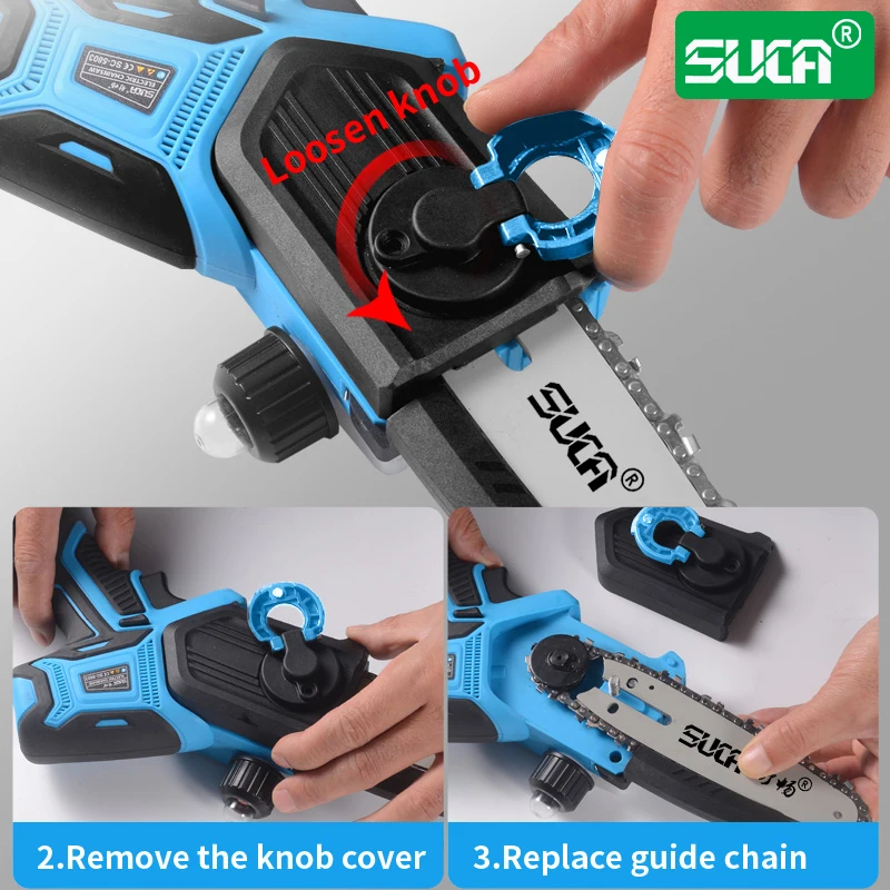 16.8V Mini Chain Saws 5 Inch Cordless Powersaw Battery Powered Cordless Lithium Chainsaw Man for Branch