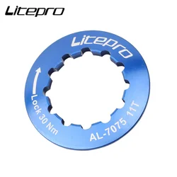 Колпачок блокировки кассеты для велосипеда Litepro колесо свободного хода 8 9 10 11 12 Скоростей звездочка из алюминиевого сплава кольцо горного