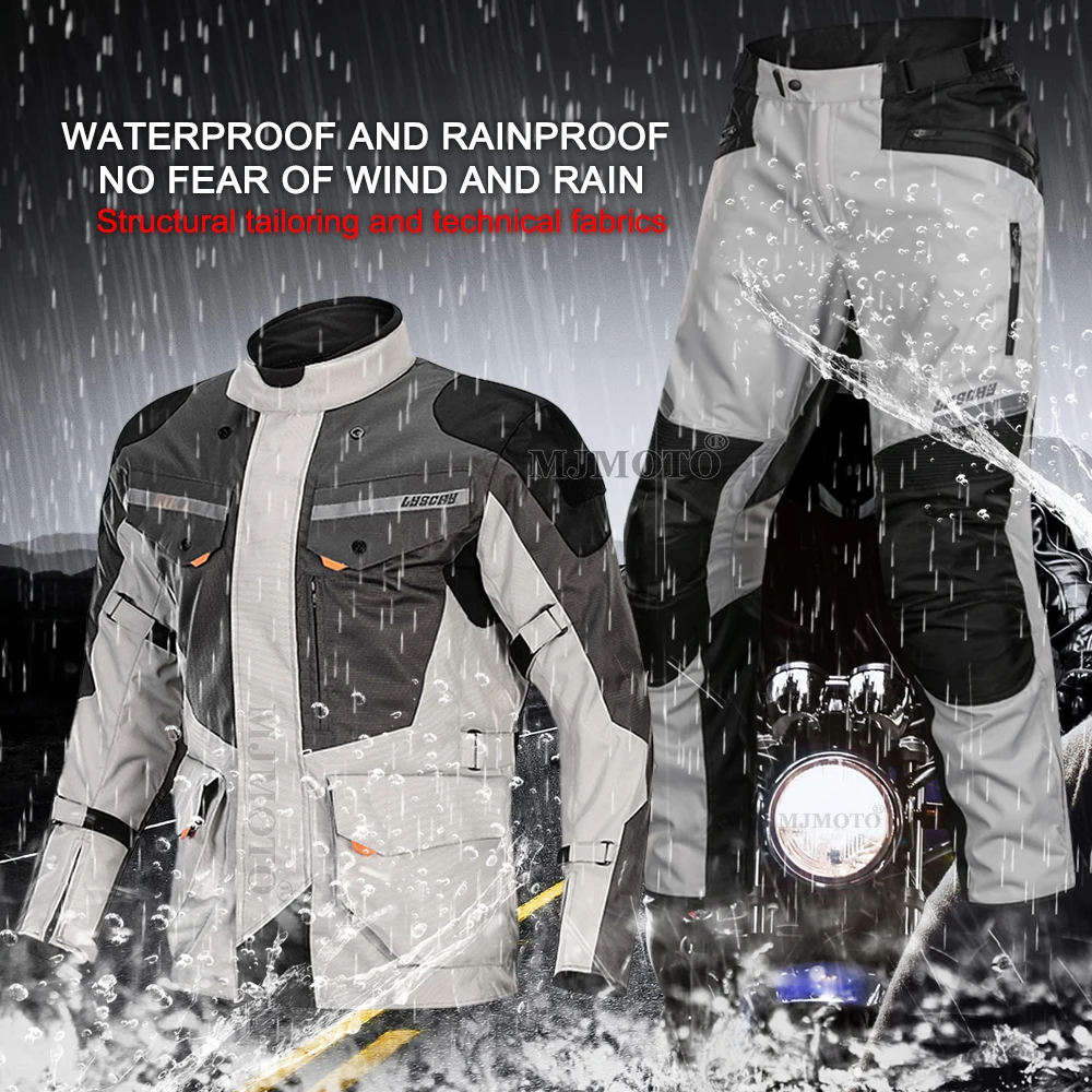 Brand New Motorcycle Pants For Man Waterproof Motocross Racing Pants Motorcycle Riding Protective Trousers Pantalon 4 Season