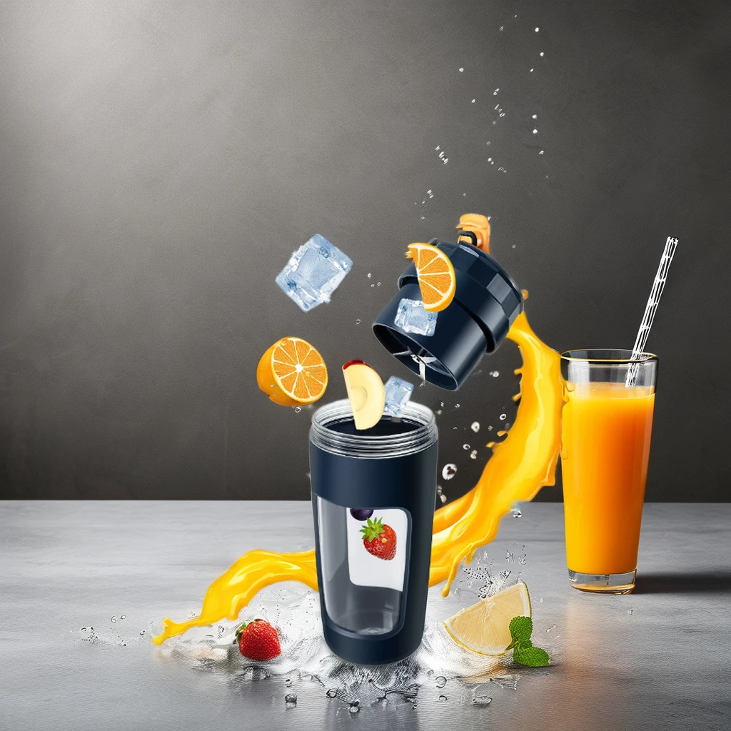 China Factory 600ml Mini juice bottle  USB Portable  rechargeable Juicers Blender Mixer