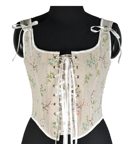 2024 High Quality Bustier Crop Floral Branch Flower Bustiers Crop Top Overbust Corset for Women Sexy Straps Bustier