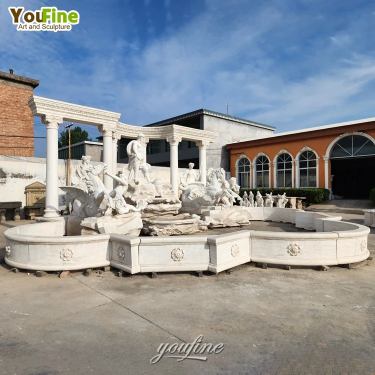 Resort Poolside Decor Large Size Luxury Marble Wishing Fountain