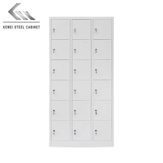 Customize Gym Locker 18 Doors Locker Storage Cabinet for School Iron Metal Wardrobe