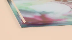 wholesale price sublimation blanks custom glass photo frame single mirror edge 8 inches BL-01
