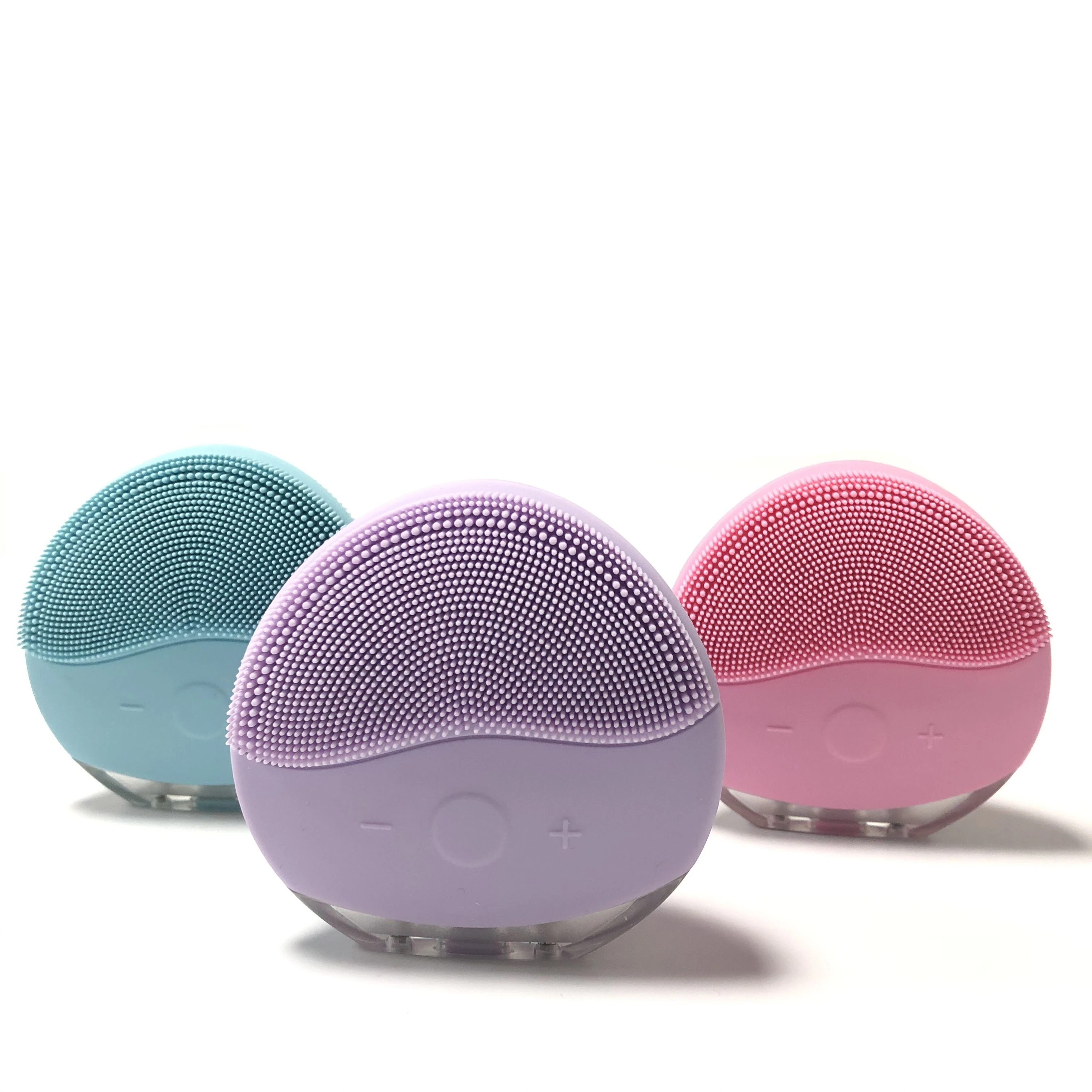 Electric Vibrating Face Cleanser Device Private Label  Sonic Silicone Facial Cleansing Brush Face Brush