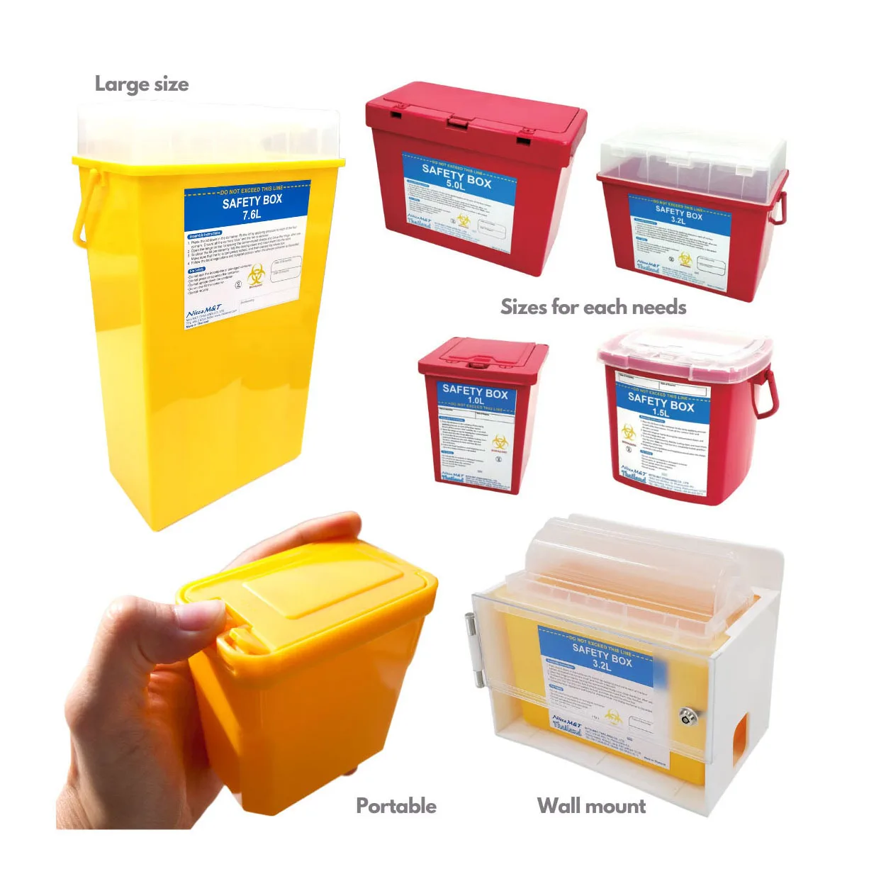 Containers manufacturers various type medical waste bin injection