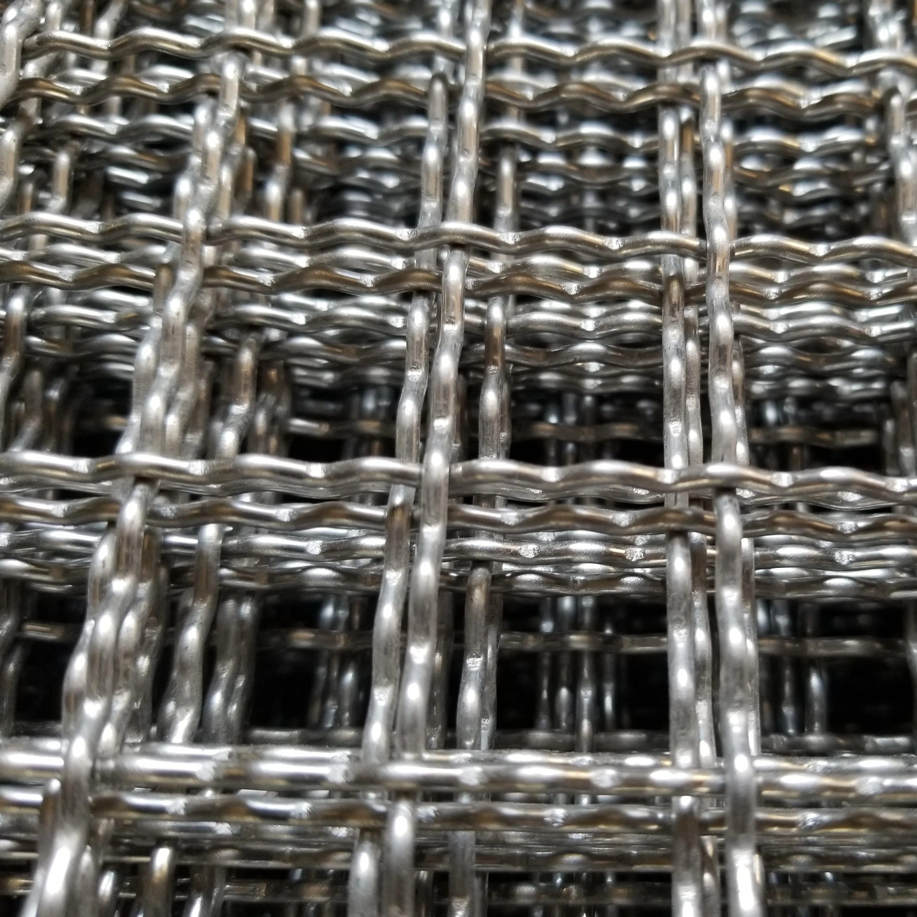 Mining Vibrating Screen Mesh SUS 304 316 316l Stainless Steel Crimped Woven Wire Mesh