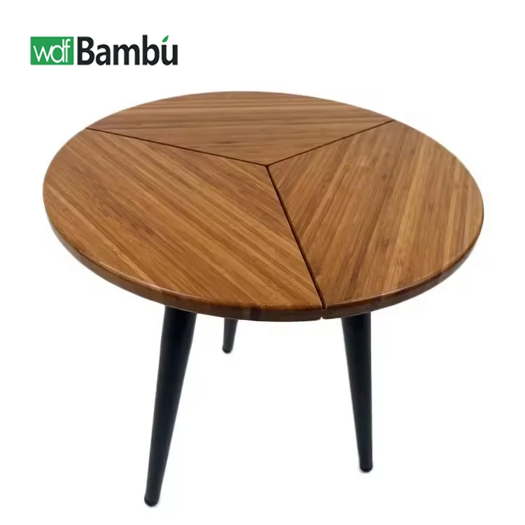 Modern wood round foldable meuble de salon mesa de centro wohnzimmer tisch table ronde mesa tavolo tafel bamboo table for home