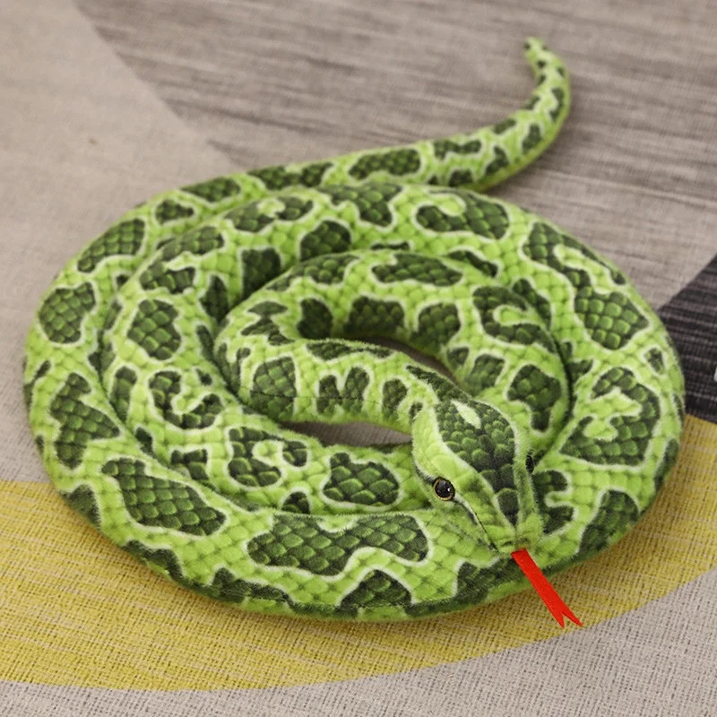 DOULUO Wholesale OEM ODM Lifelike Stuffed Plush Snake Realistic Snake Toy Snake Stuffed Animal soft toy for kids adults