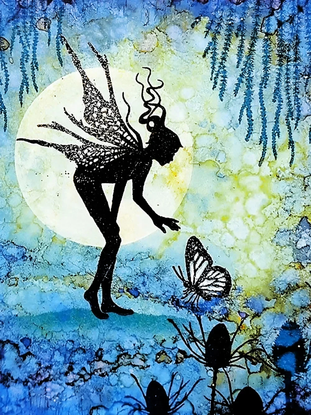 Diamond Painting Kits Full Square/Round 5D Diamond Painting Landscape painting  Home Decor GiftsFantasy Elf Moon