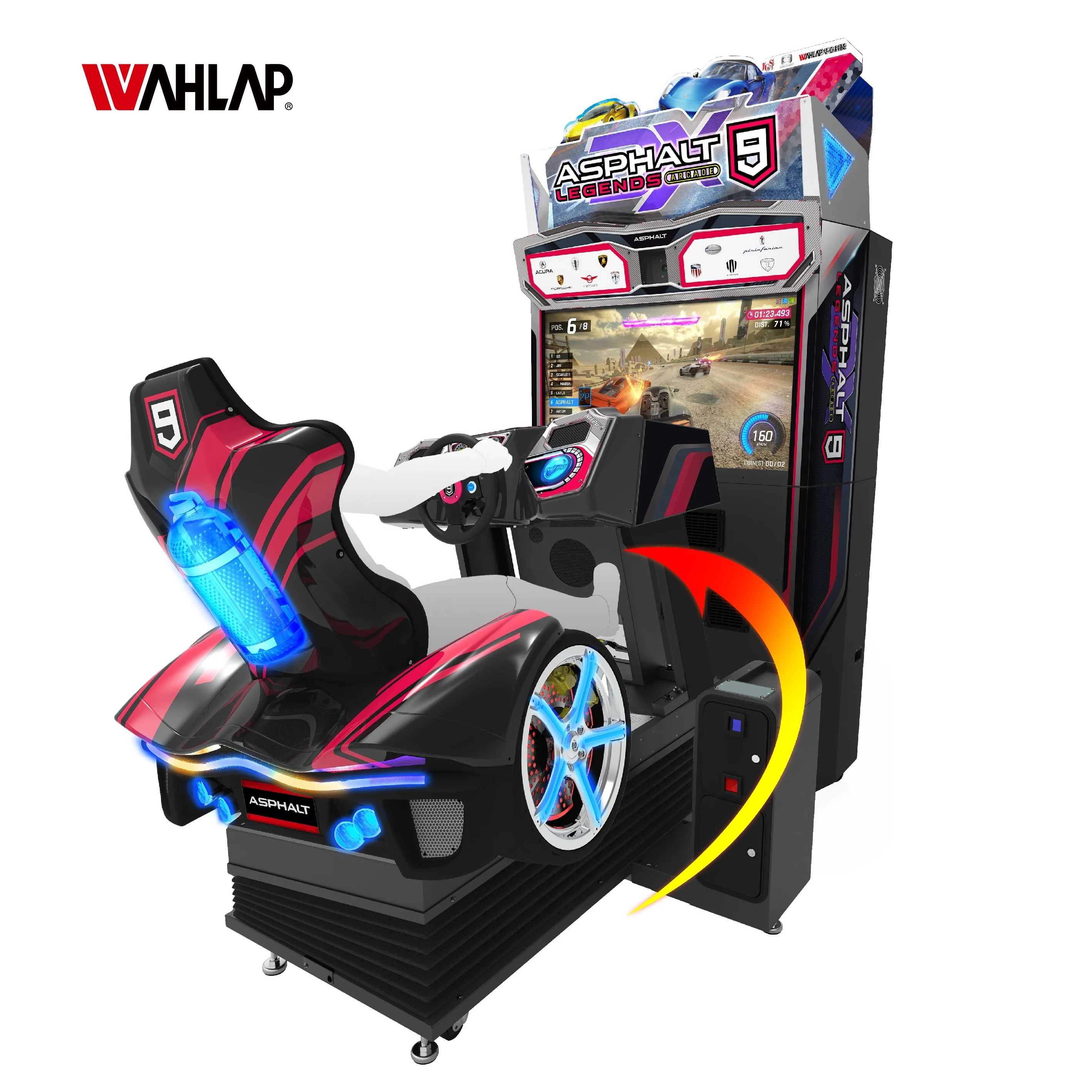 Coin operated arcade game  racing driving simulator new video car game machine for Gameloft Asphalt Legends 9