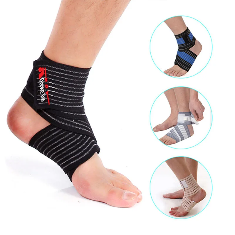 Оптовая продажа, удобная эластичная компрессионная повязка на лодыжку против растяжения для женщин и мужчин