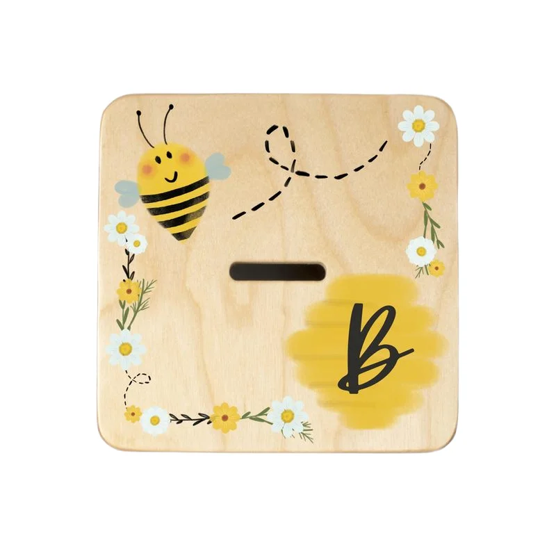 SLT New Wooden Piggy Bank for Boys Girls Toddler