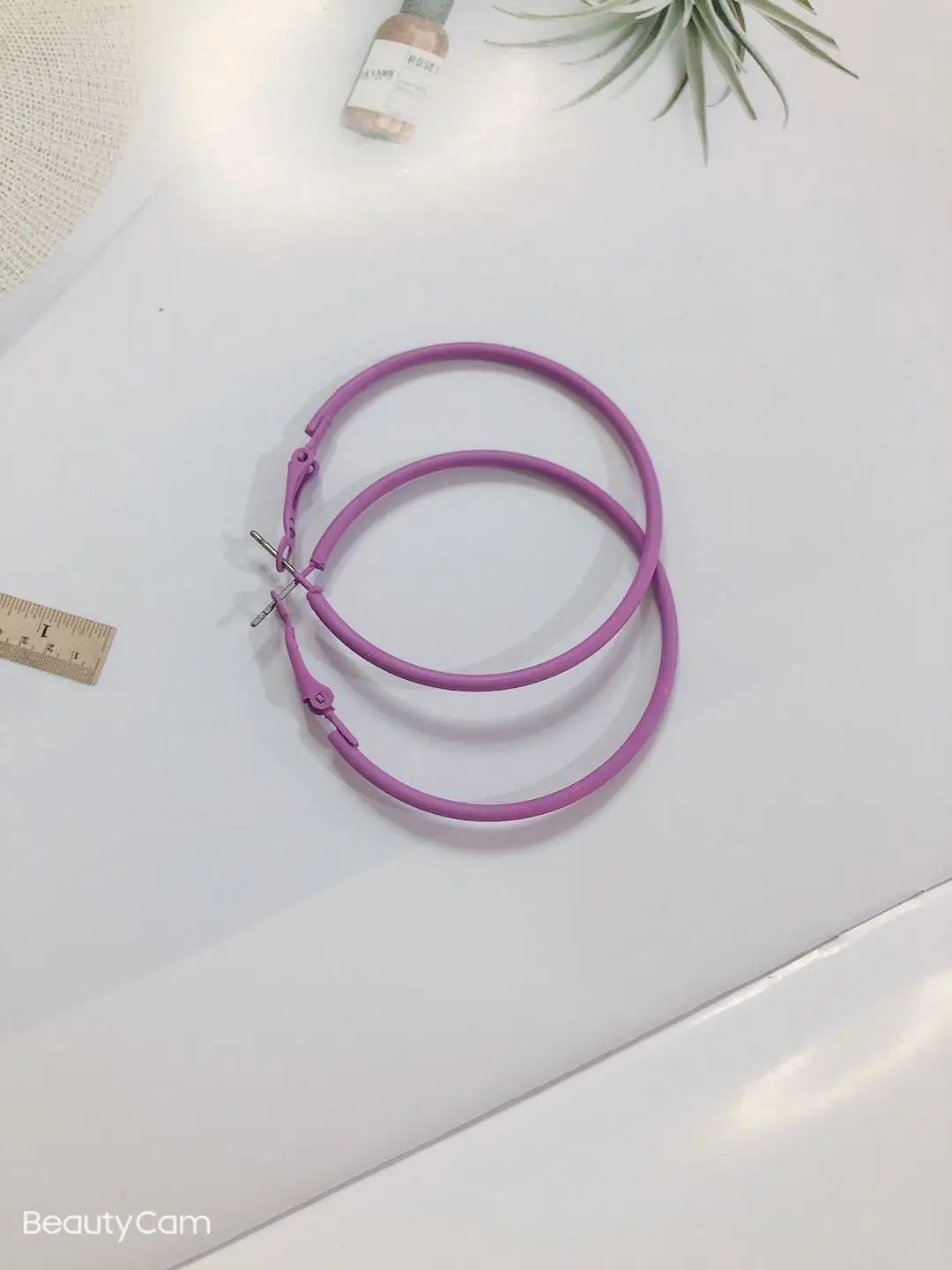 Fashionable Jewelry Diamond Thick Earrings Large Rhinestone Hoop Earrings Big Circle Oversized Diamond Hoop Earrings