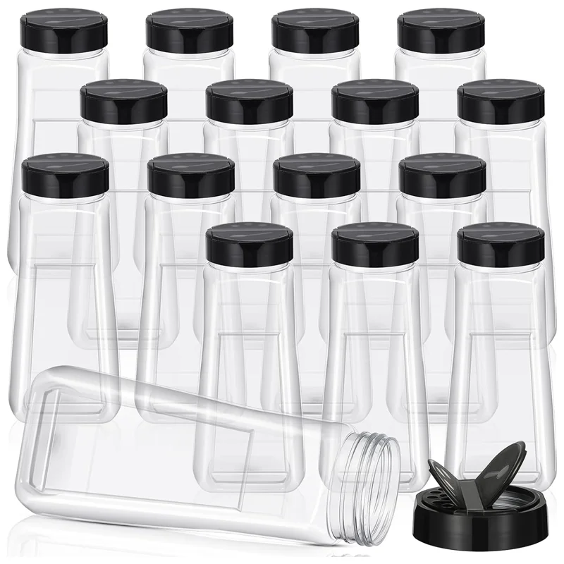 32 oz Plastic Spice Jars ,Plastic Bottle Containers Shaker Lids Large Reusable Seasoning Shaker Empty Powder Storage Container
