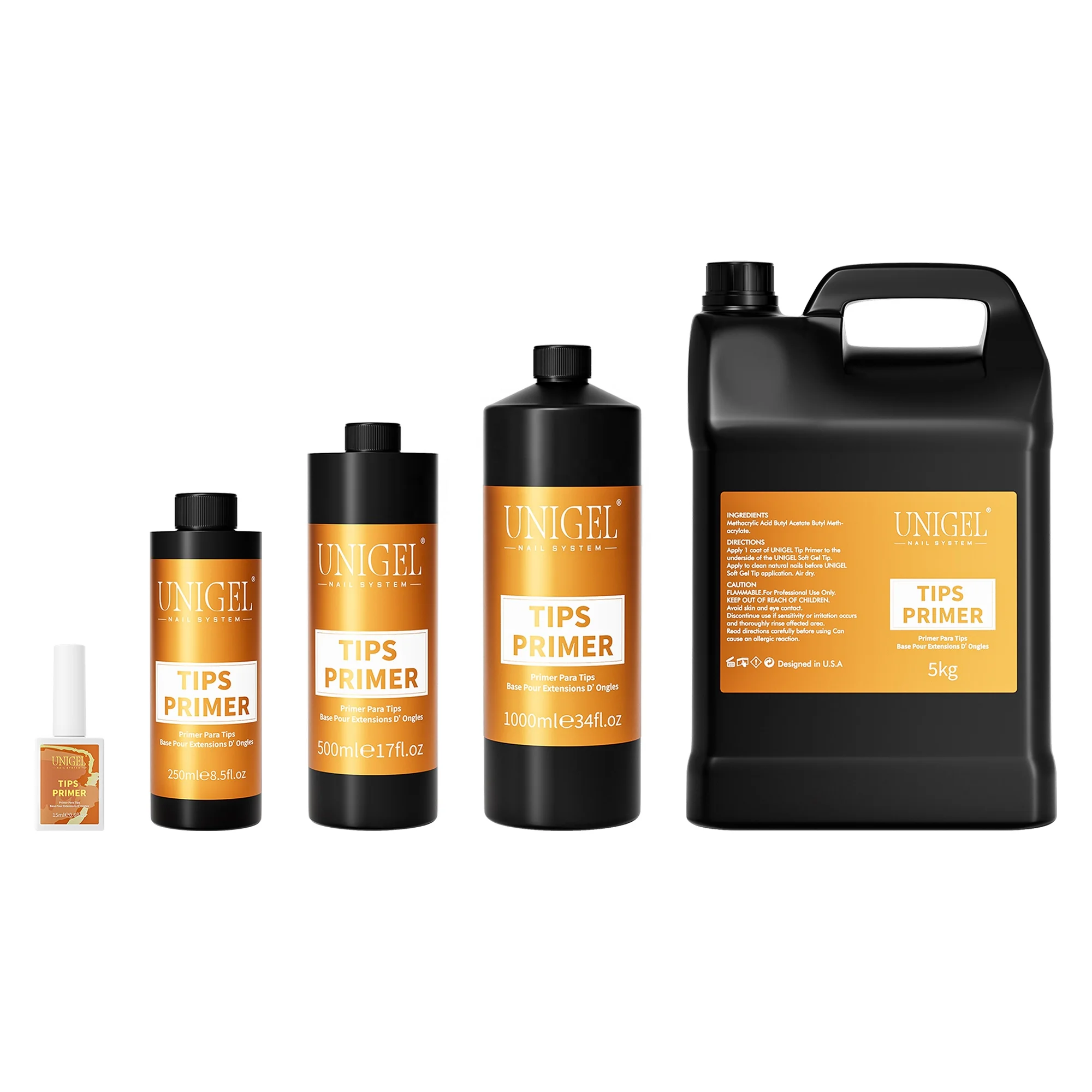 Unigel Private Label Ultra PH Bonder Refill Raw Material 250ml 500ml Nail System Tips Primer
