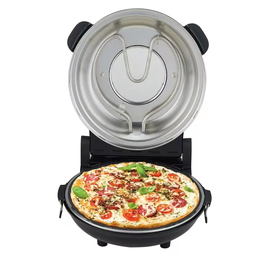 2024 Low MOQ Hot Sales 1200W Electric Baking Oven Non-stick Pizza Maker In Italy Countertop Pizza Maker