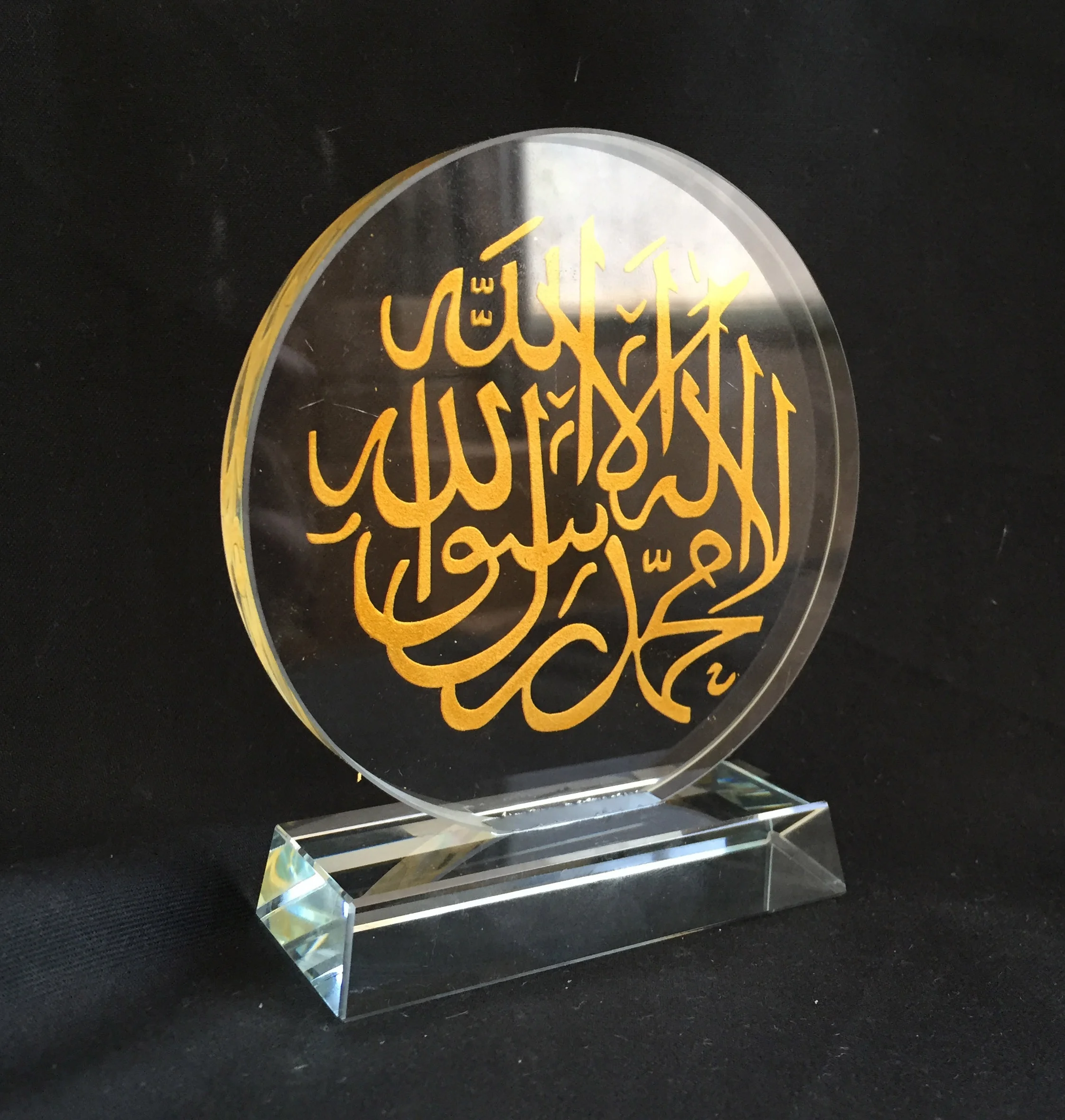 Оптовая продажа пустые 3d лазерные гравировки хрустальные подарки Мусульманские религиозные кристаллы сувенирные ремесла