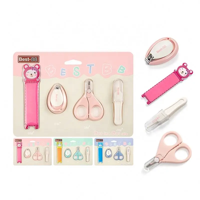 Eliter Hot Sell In Stock Eco-friendly 4 In 1 Baby Set Baby Nail Trimmer Baby Nail Cutter Eco Friendly Infant Nail Clipper