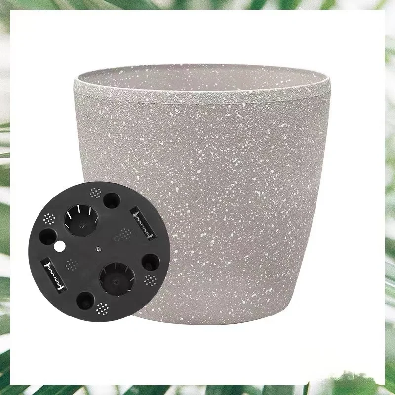 Modern Flower Pot Round Resin plant Pot Indoor Living Room Decorative planter Home Gardening Supplies Wholesale