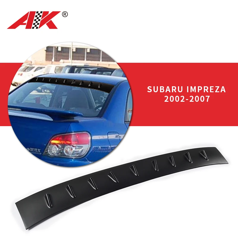 Roof Fins For Subaru Impreza 2002-2007 Painted Black Shark Fin Rear Window Roof Spoiler