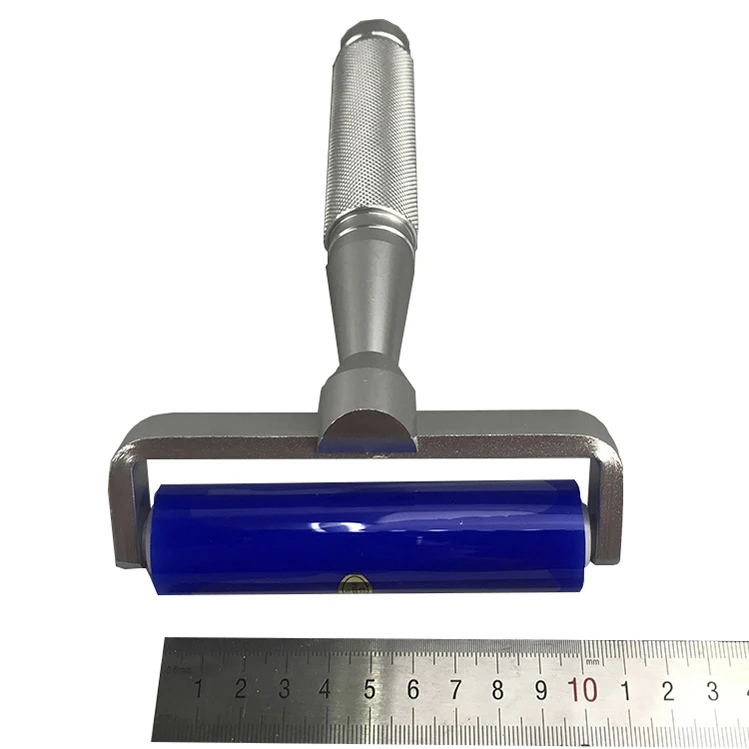 4inch Manual All Alloy Handle Silicone Sticky Cleaning Roller For Cleanroom