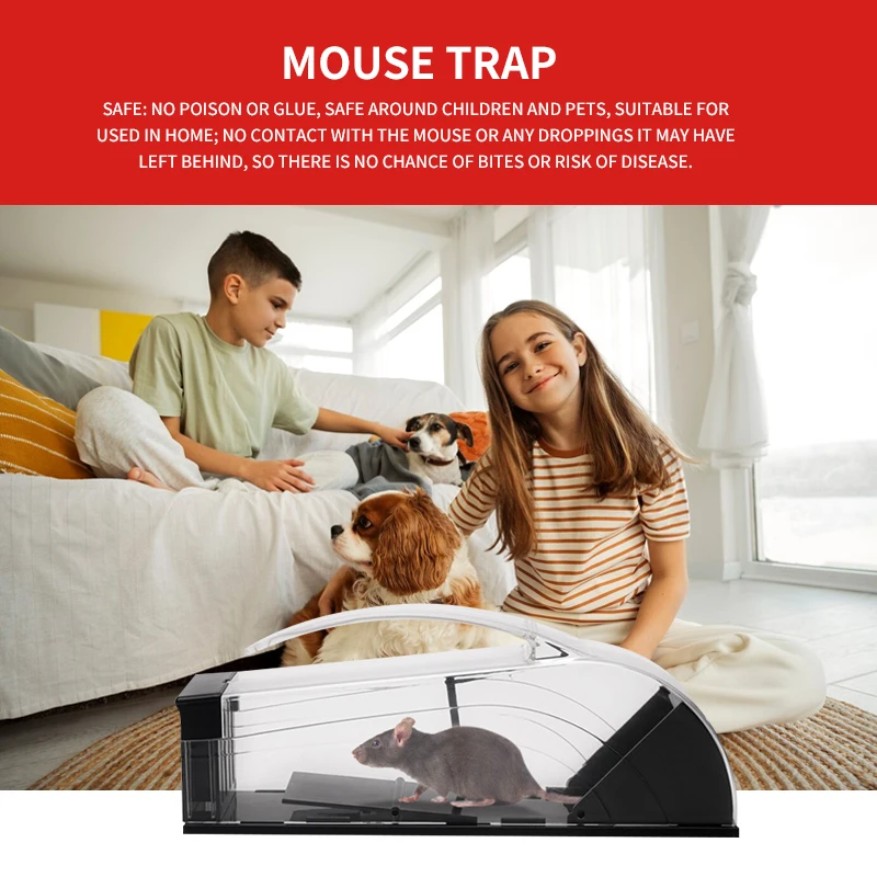 Mouse Catcher For Garden Warehouse Hard Plastic Handheld Rat Trap Physical Mechanism Indoor Outdoor Mice Catch Box