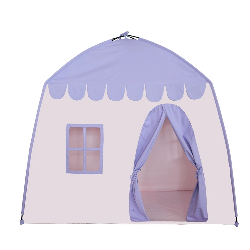 Large Children Playhouse Cotton Fabric Princess Castle Play Tent for Kids Indoor Outdoor with Carry Bag