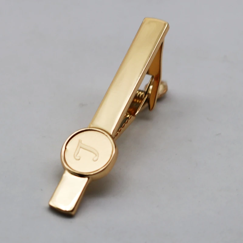 Luxury Classic Cufflinks Bar Pin Vintage Personalized Lnitial Alphabet Letter A-Z Tie Clips for Men Women Business Wedding