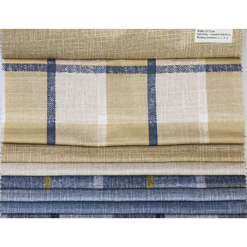 Atmospheric Plaid Striped Fabric Soft Material Fabric Comfortable Touch Home Sofa Fabric