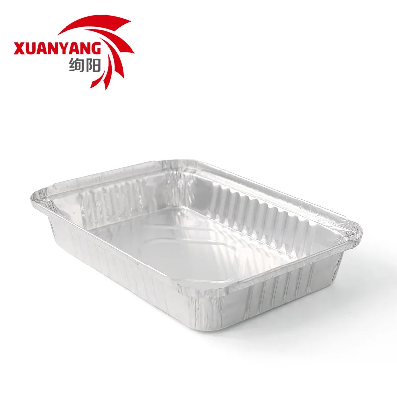 Manufacturer 1.65 lbs shallow carry-out aluminum foil container