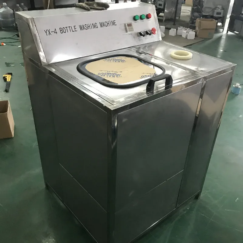 semi-automatic 5 gallon plastic bottle washer machine barrel brushing machine with cover remover