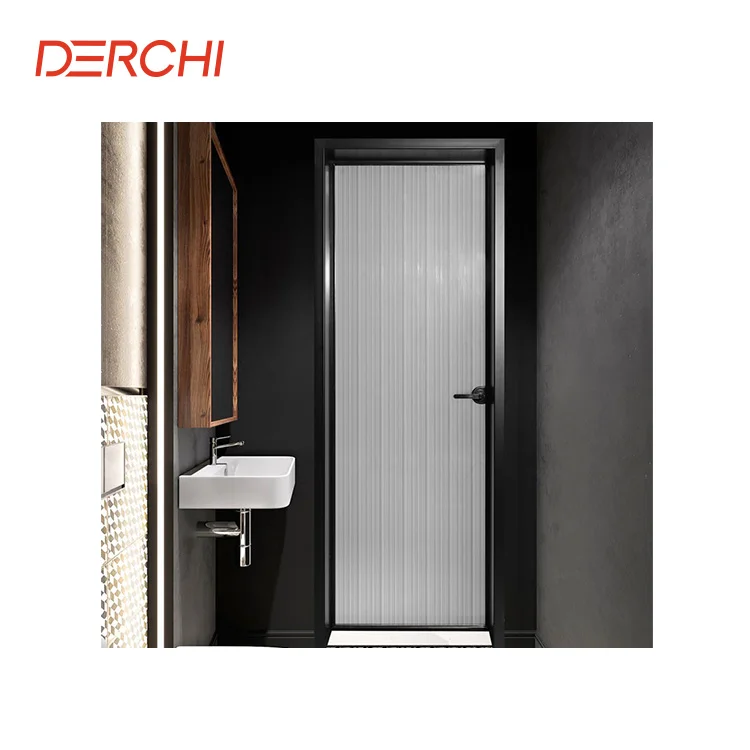 Modern cheap toilet door design glass aluminium bathroom door