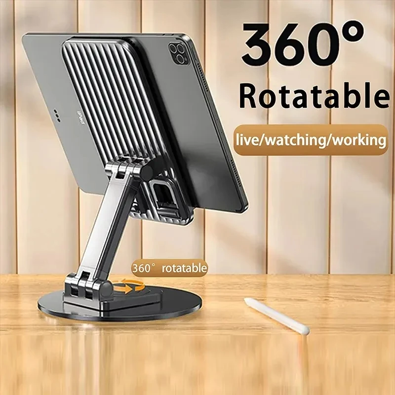 New design Portable Desktop Stand Mount Adjustable Foldable Support Table Alloy Metal 360 Rotating Aluminum Mobile Phone holder
