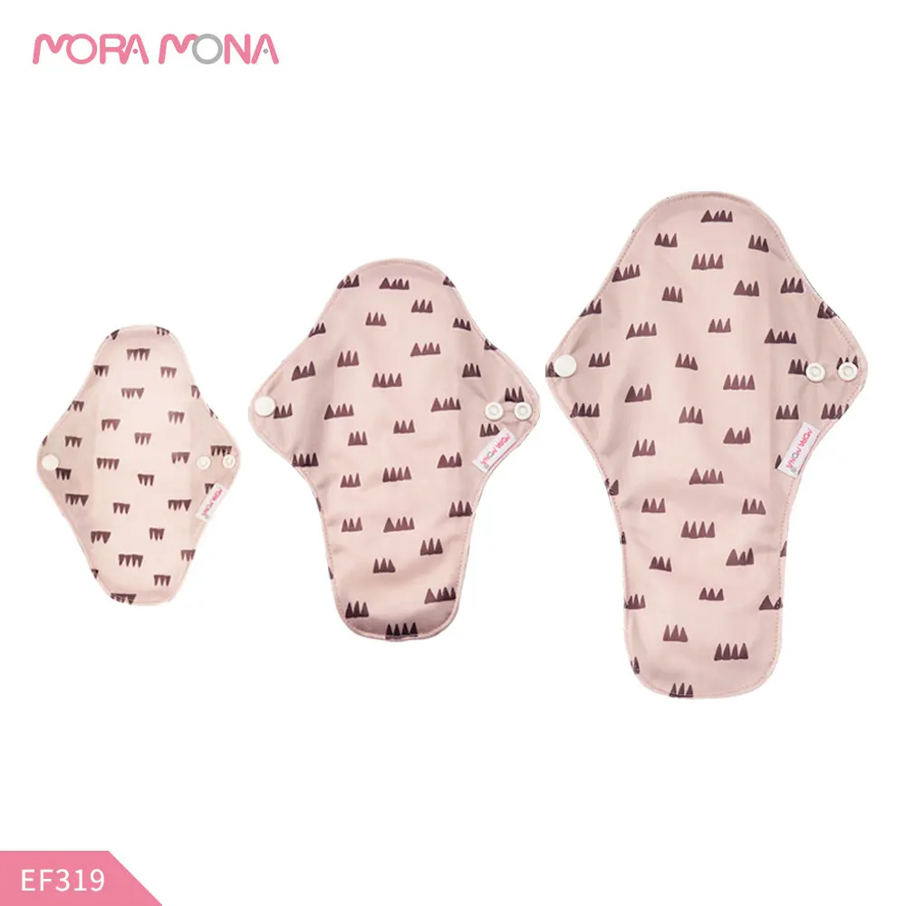 Moramonal Lower Price Random Color Menstrual Sanitary Napkin S M L Size Washable Menstrual pads for Women