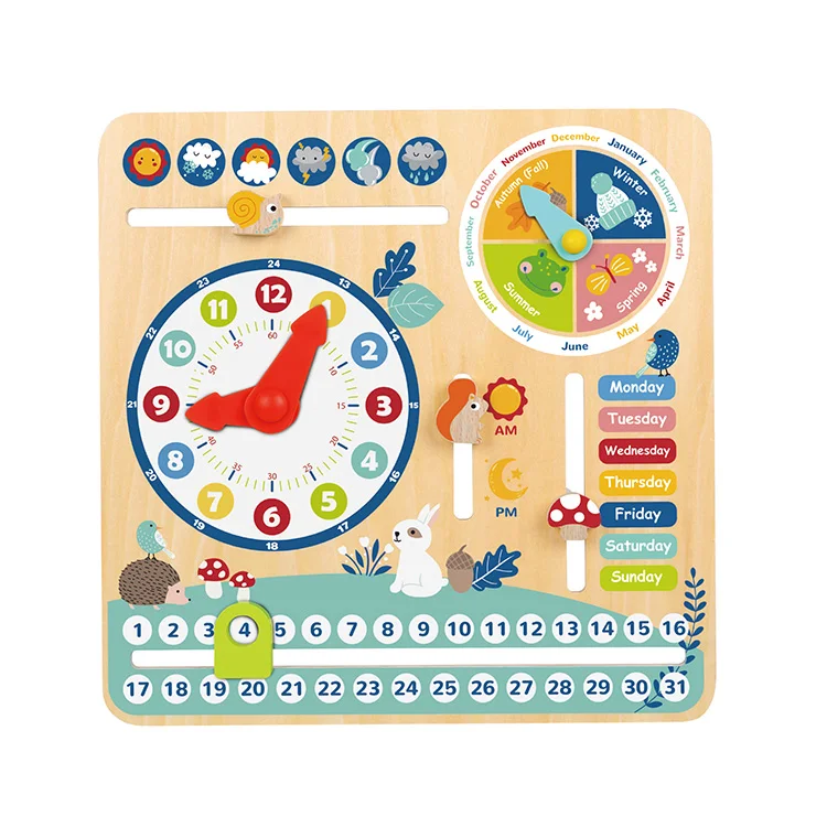 
2121 high quality kids early learning wooden calendar toy educational toy 