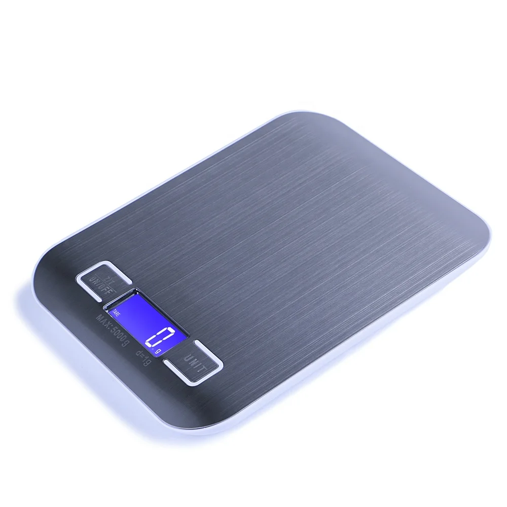 5kg Digital Food Kitchen Food Scale Hot Sale Factory OEM Stainless Steel Household Scales Digital Display Weight Measuring