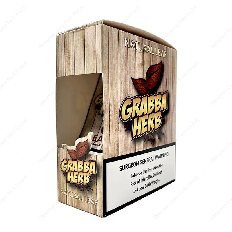 Aluminum Foil Tobacco Loose Leaf Wraps For Rolling Tips Bag Paper Packaging Cigar Display Boxes