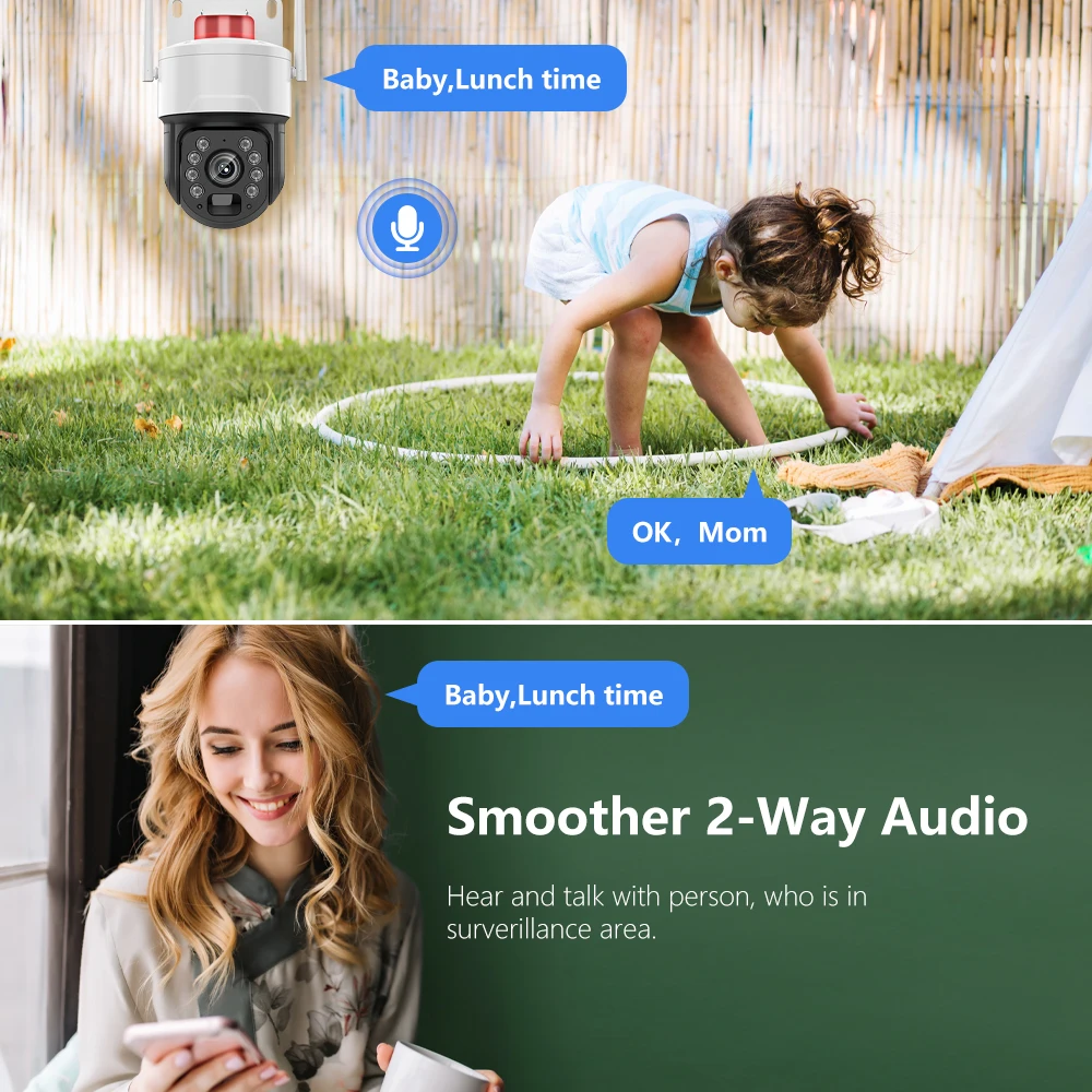 5Mp Full Hd Network Camera 15000Mah 1P66 Waterproof Surveillance Camera Wifi Ir Night Vision Tuya App Remote Control