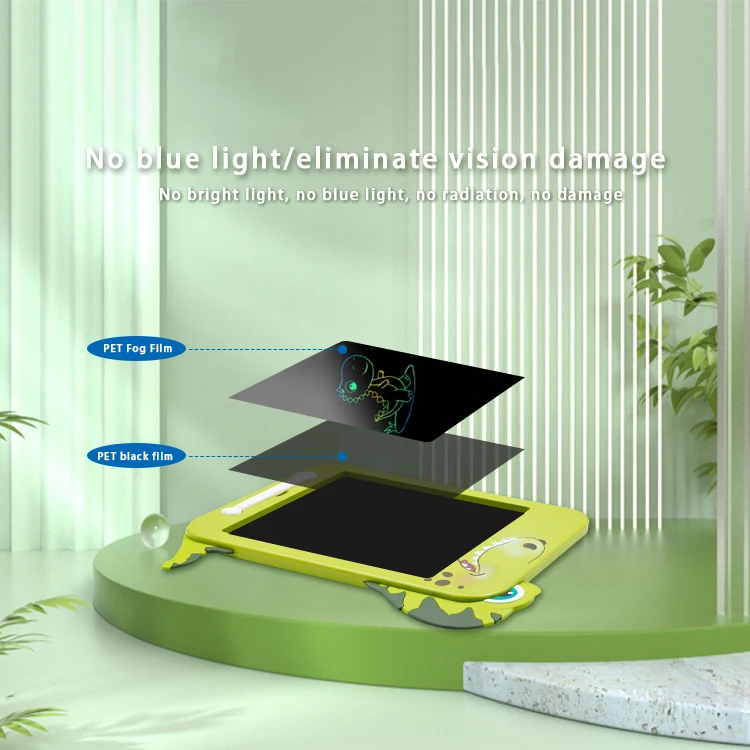 2024 Новое поступление мультяшных крокодиловых форм 10 5 дюймов ЖК-планшет для письма игрушки рисования памятки колодки детей каваи канцелярские принадлежности