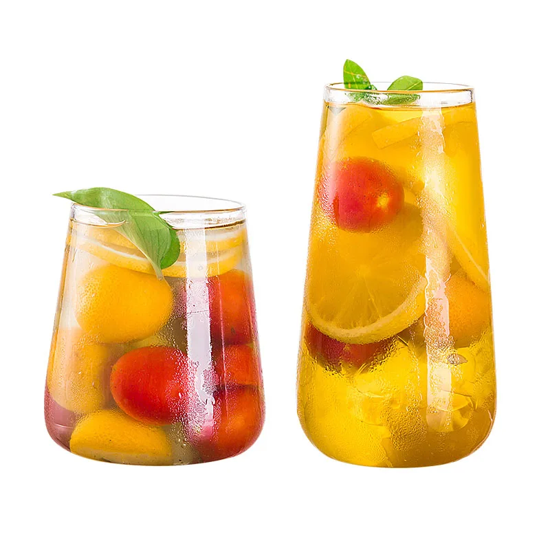 Wine Glasses Drinking Water Cup Glass Reusable Coffee Tea Ice Cream Beer Champagne Flutes Bottle Tumbler Gift Set
